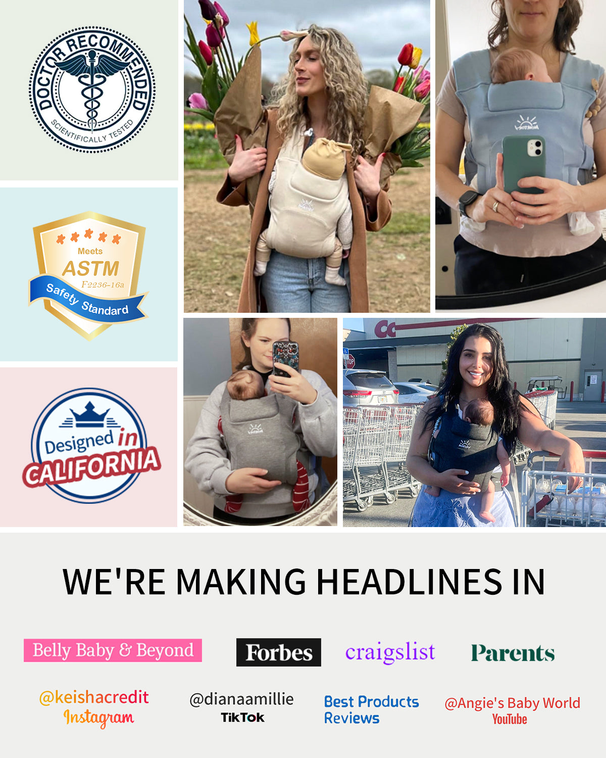 MOMTORY Baby Carrier Newborn to Toddler, Ergonomic Baby Wraps Carrier with Head Support, Cozy Fabric for Newborn to Toddler, Deep Grey