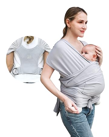 Baby Wraps Carrier, Baby Carrier Newborn to Toddler Newborn Carrier Breathable and Hands Free Baby Sling, Adjustable Infant Carriers Baby Carriers