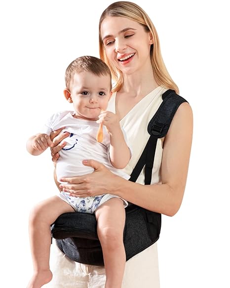Baby Carrier, MOMTORY Hip Seat Carrier with Adjustable Strap & Various Pockets