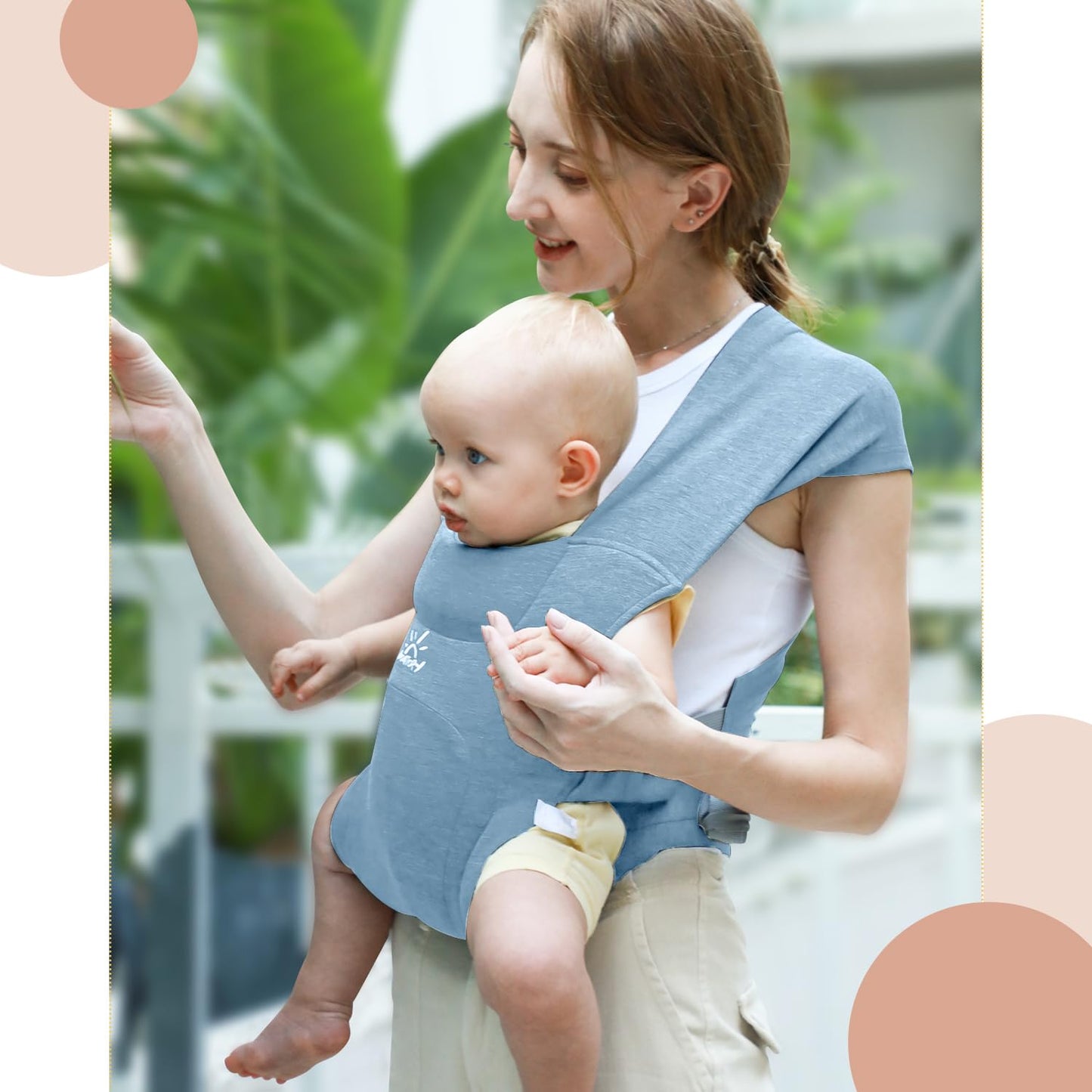 Newborn Carrier, MOMTORY Baby Carrier(7-25lbs), Cozy Baby Wrap Carrier