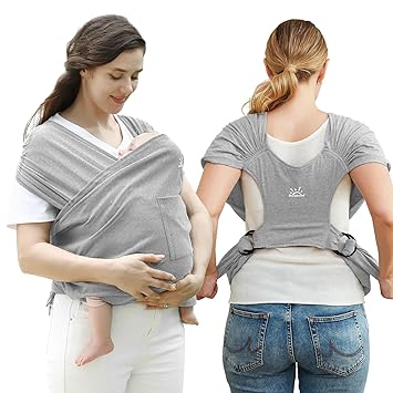 Baby Wraps Carrier, Baby Carrier Newborn to Toddler Newborn Carrier Breathable and Hands Free Baby Sling, Adjustable Infant Carriers Baby Carriers